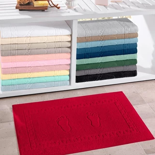 Tapete Toalha De Piso P/ Banheiro 45cm x70cm Felpudo 100% Algodão Excelente Absorção Pezinho Bouton