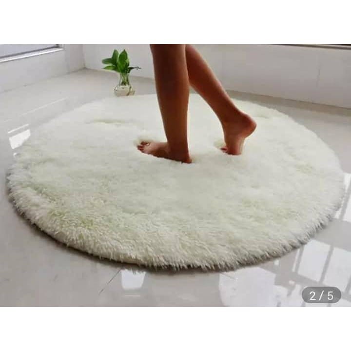 Tapete Redondo 1Metro Peludo Sala Quarto Shaggy Felpudo