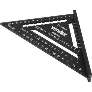 Esquadro Rápido Speed Square Alumínio Triangular 7" Vonder