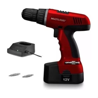 Parafusadeira e Furadeira Elétrica 12v Sem Fio 2 Bits Bivolt