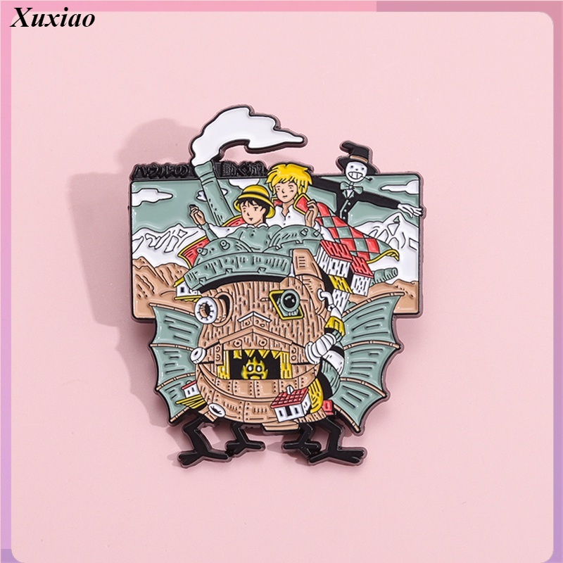Anime Periférico Howl's Moving Castle Lapela Do Castelo Alfinete Elf Backpack Badge Gift Para Acessórios De Roupas Amigas