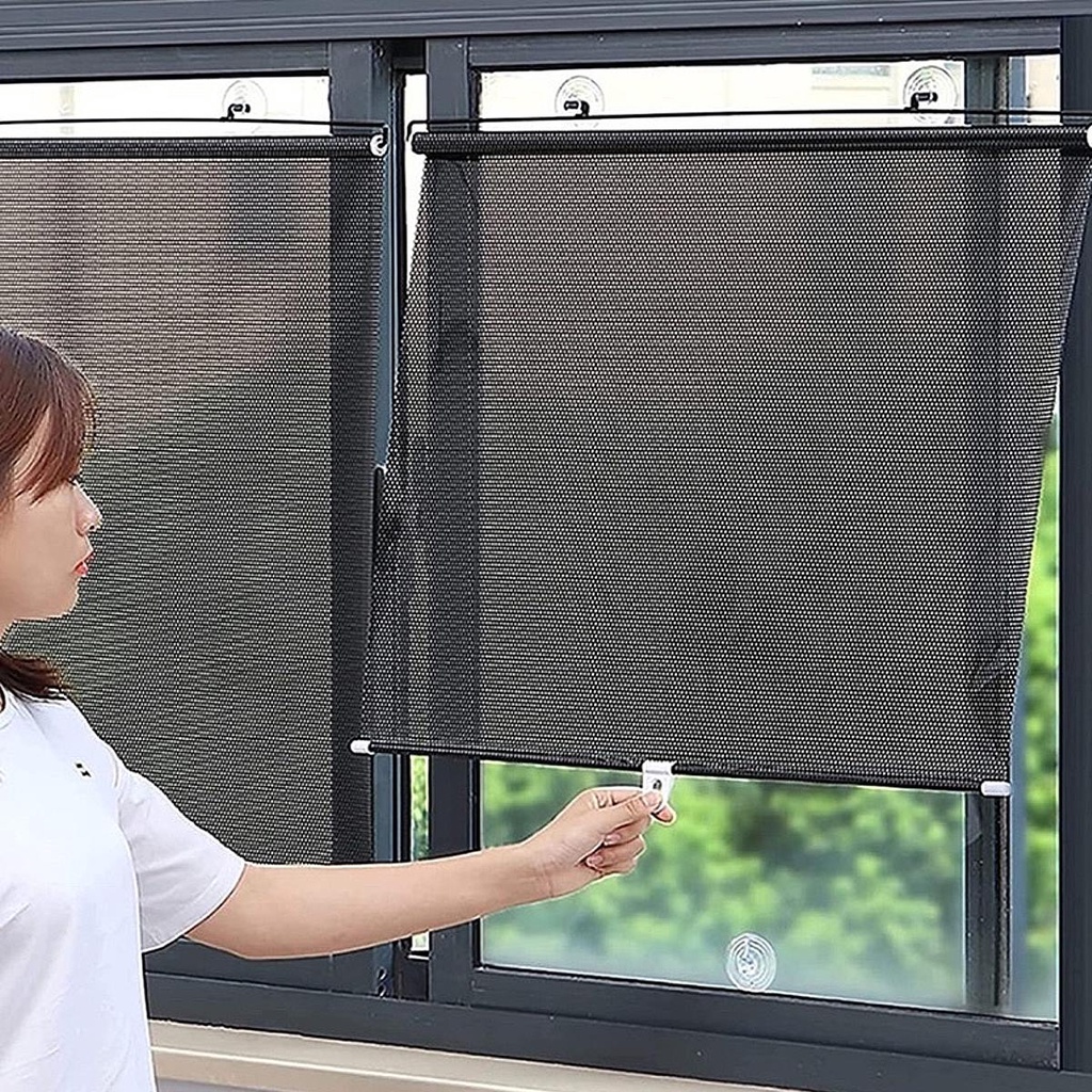 Cortina Blackout Ventosa Para Sol Janela Carro Protetor Solar Persiana Retrátil