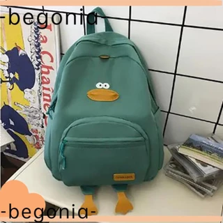 BEGONIA Kawaii Kids School Bag , Mochila De Pato De Nylon Macio , Resistente À Sujeira Lavável Grande Capacidade Designer Saco De Viagem Fofo