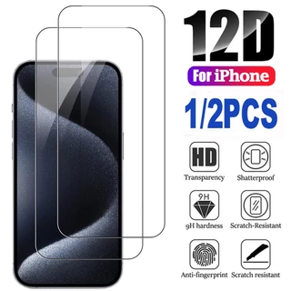 1/2 PCS Protetor De Tela De Vidro Temperado Ultra HD Para iPhone 16 15 14 13 12 11 Pro Max 14 15 16 Plus 12 13 Mini X XR Xs 6 6s 7 8 [Sem Bolhas , Antiarranhões , Dureza 9H]