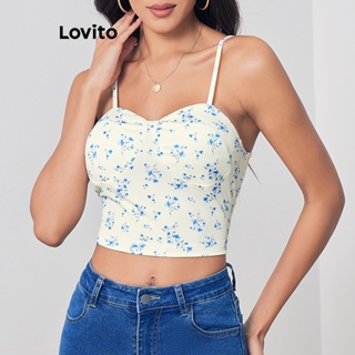 Lovito Regata Feminina Casual Ditsy Com Estrutura Floral LBL07222