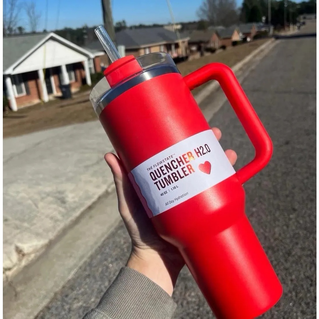 US stock Cosmo Pink Parada 40oz Aço Inoxidável Co Flamingo 40 oz Quencher H2.0 Caneca Para O Dia Dos Namorados Copos Alvo Vermelho 0104 SRLJ