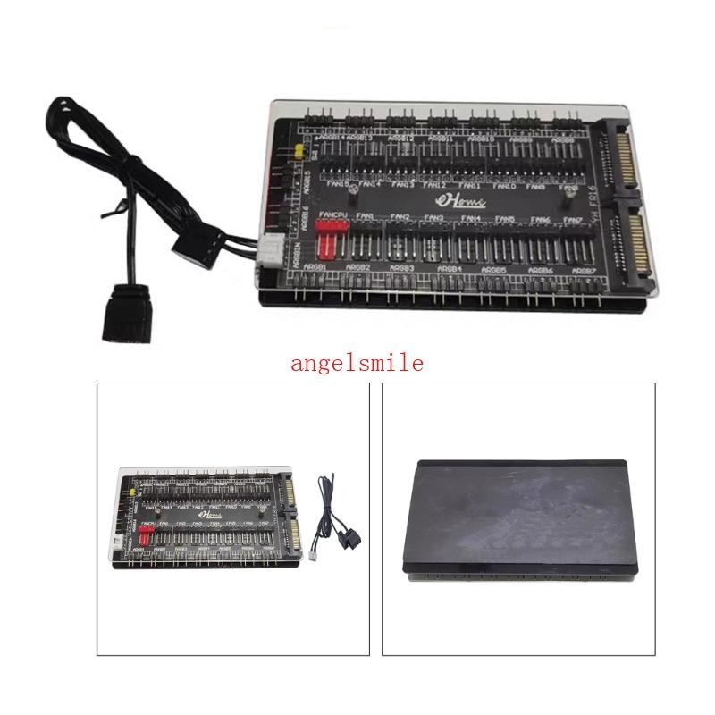 Lua PWM Fan + ARGB LED 2 1 Hub Controlador Fio 1 A 16 Multi Way ...