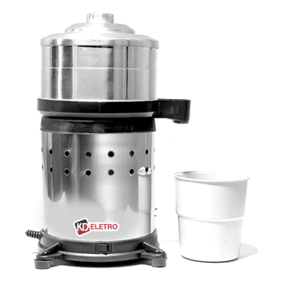 Espremedor Extrator Industrial em Inox Profissional Laranja Sucos Frutas Bivolt Cozinhas-