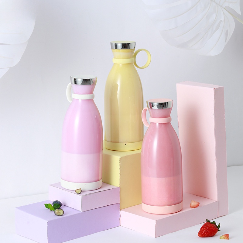 Garrafa Juicer Liquidificador Elétrico Portátil 4 Laminas Recarregável COPO 420ml Mixer Shake Misturador - PRONTA ENTREGA TQ-70034