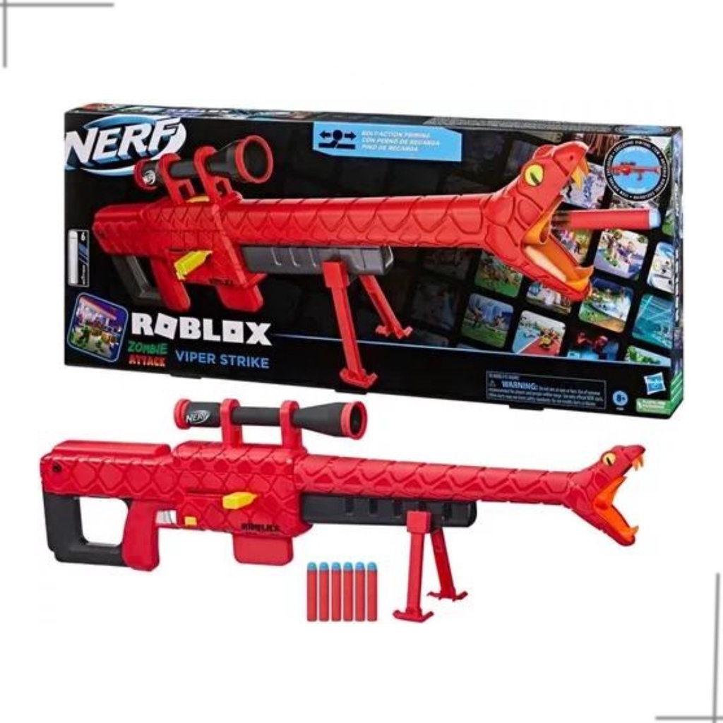 Lançador Nerf Roblox Zombie Attack Viper Strike Hasbro F5484