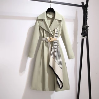 Elegante Casaco Trincheiro Feminino Primavera Outono Windbreaker Longo Sobrecapa em Promoção na Shopee Elegante Casaco Trincheiro Feminino Primavera Outono Windbreaker Longo Sobrecapa