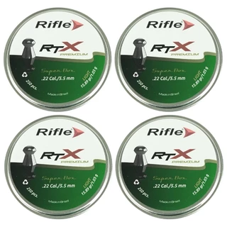 4x Chumbinho/Munição 5.5mm 250un Rifle Premium RTX 15.89gr