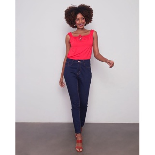 Calça Jeans Skinny Feminina Azul Escuro