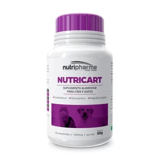 Suplemento Nutricart 1000 Para Cães e Gatos Nutripharme 60 Comprimidos