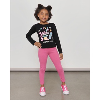Calça Legging Infantil Canelada Rosa