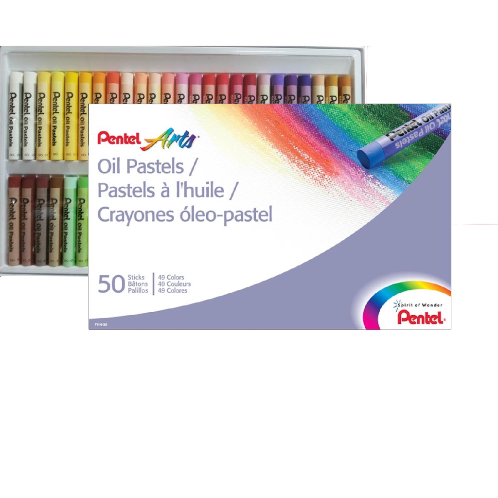 Giz Pastel Oleoso Oil Pastel Pentel 50 cores