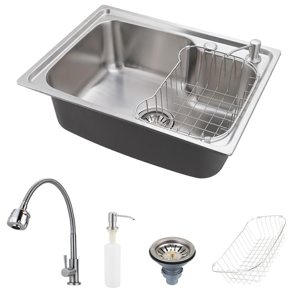 Cuba para cozinha pia com acessórios Matis e Torneira gourmet Jaguaribe Pingoo