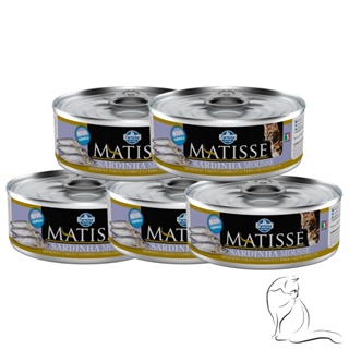 KIT 5 Ração Úmida Matisse Gatos Sardinha Mousse 85g