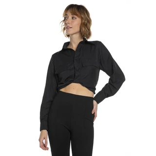 Camisa Cropped Feminina Polo Wear Preto
