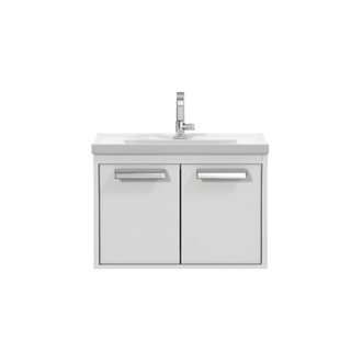 Gabinete de banheiro Cerocha com lavatório 51cm branco Rigel