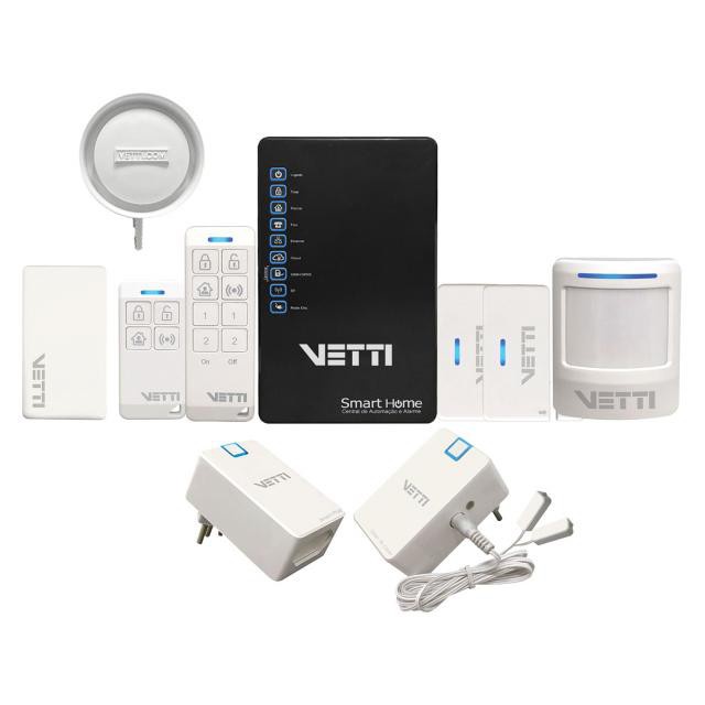 Kit Sistema De Automação E Alarme Smart Home - VETTI