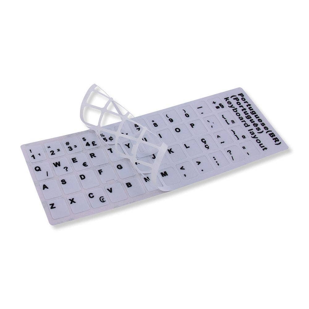 Adesivo para Teclas Desgastadas de Notebook ABNT2 Ç | Branco
