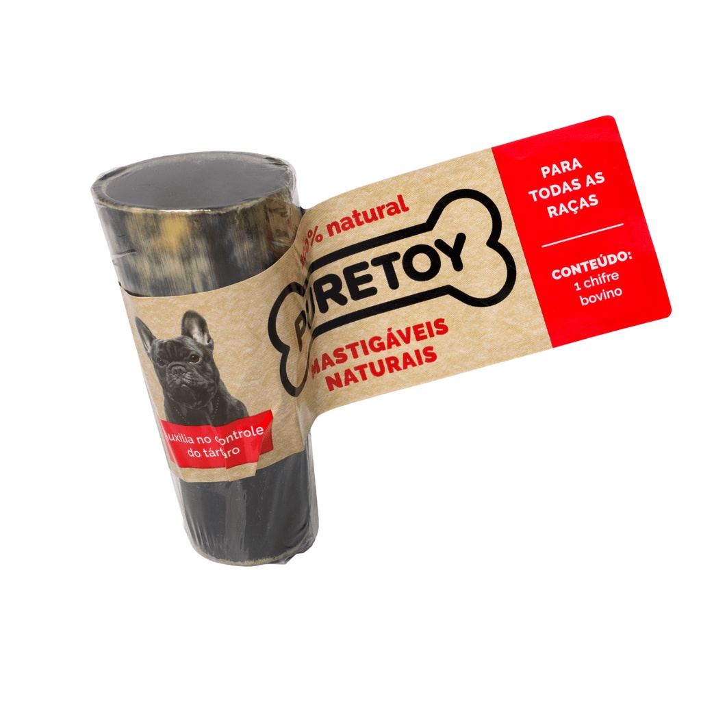 Mordedor Natural Para Cachorro Chifre Bovino Cães - Puretoy