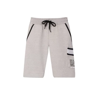 Bermuda Masculina Infantil Com Bolso Lateral Polo Wear Cinza Médio