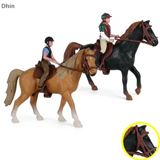 [Modelos De Simulação Animais Corrida De Cavalos Ação Figuras De Brinquedos Modelo De Coleção Sólida COD