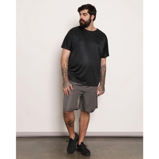 Bermuda Plus Size Masculina Com Elástico Cinza