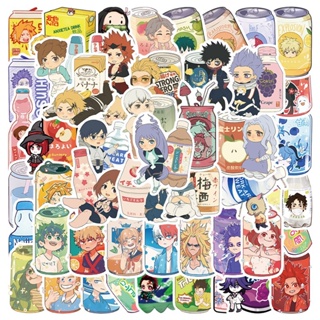 Fridayqqw 50pcs/Set Bubble Water Beverage Cartoon Anime Personagens  Autocolantes