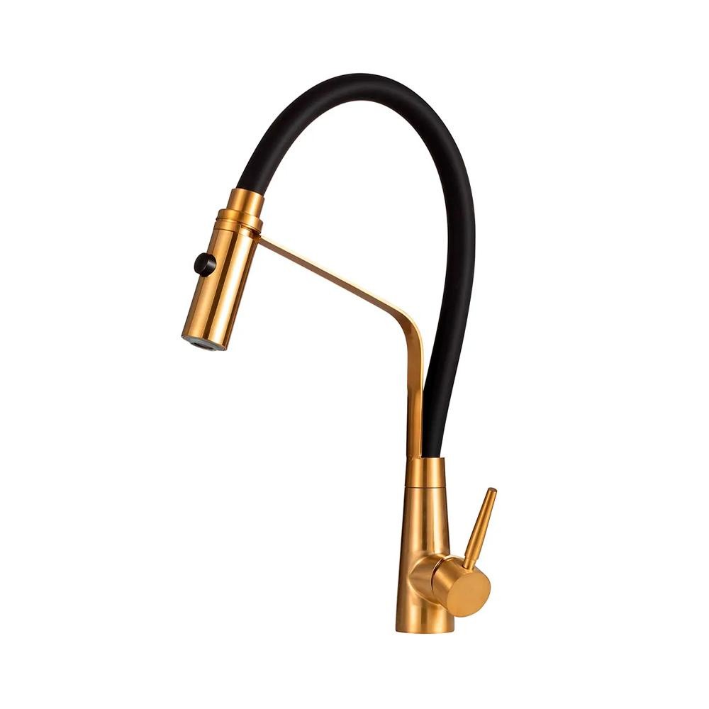 Torneira Para Cozinha Gourmet Misturador Monocomando Turiaçu Pingoo - Dourado