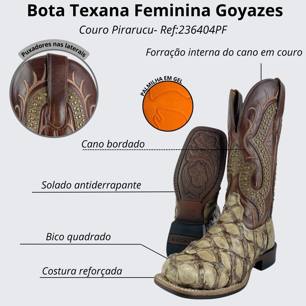 Bota de couro shops de pirarucu