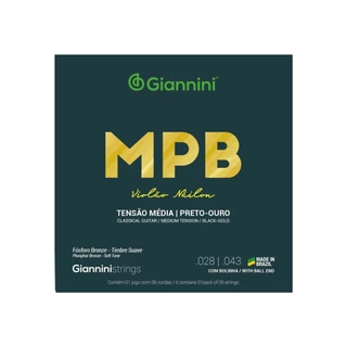 ENCORDOAMENTO GIANNINI VIOLÃO GENWBG PRETO OURO C/BOLINHA em Oferta na Shopee