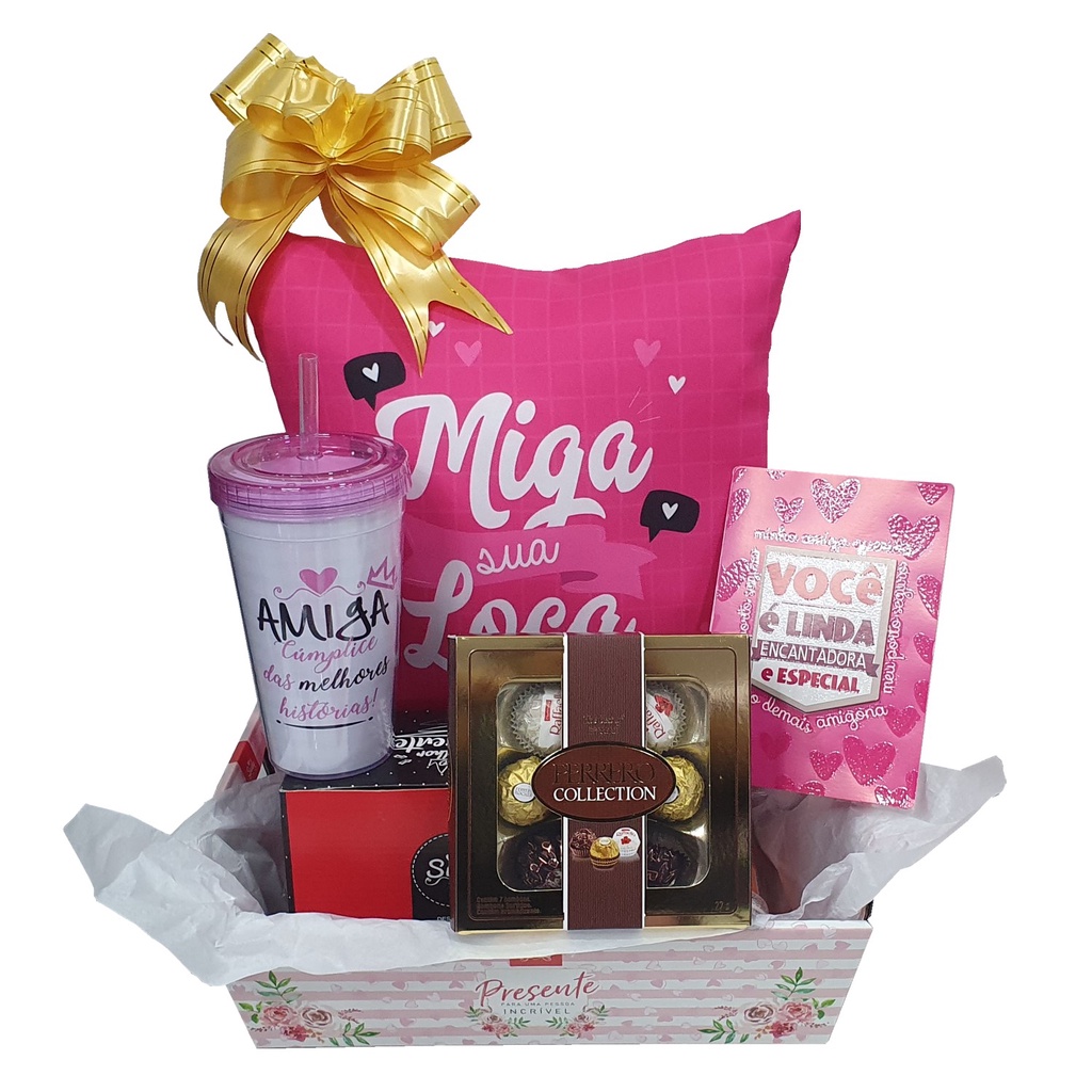 Kit de presente para amiga Ferrero Rocher Almofada Amizade | Shopee Brasil