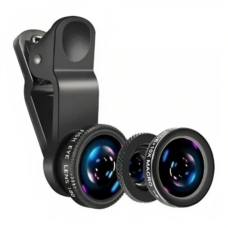 Kit Lentes Para Fotos Celular E Smartphone 3 Em 1