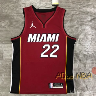 Hot pressed camiseta Miami Heat #22 Jimmy Butler red Statement Edition De Basquetebol nba Jersey