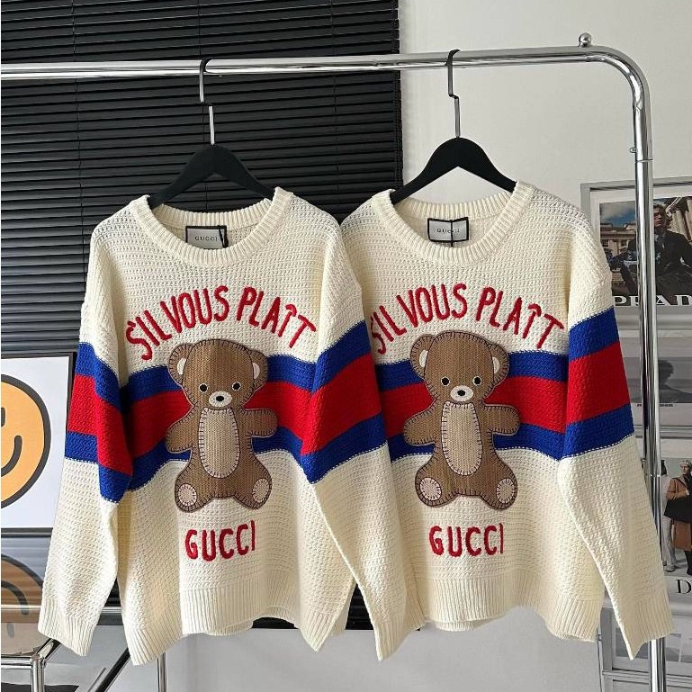 Gucci sweatshirt deals teddy bear