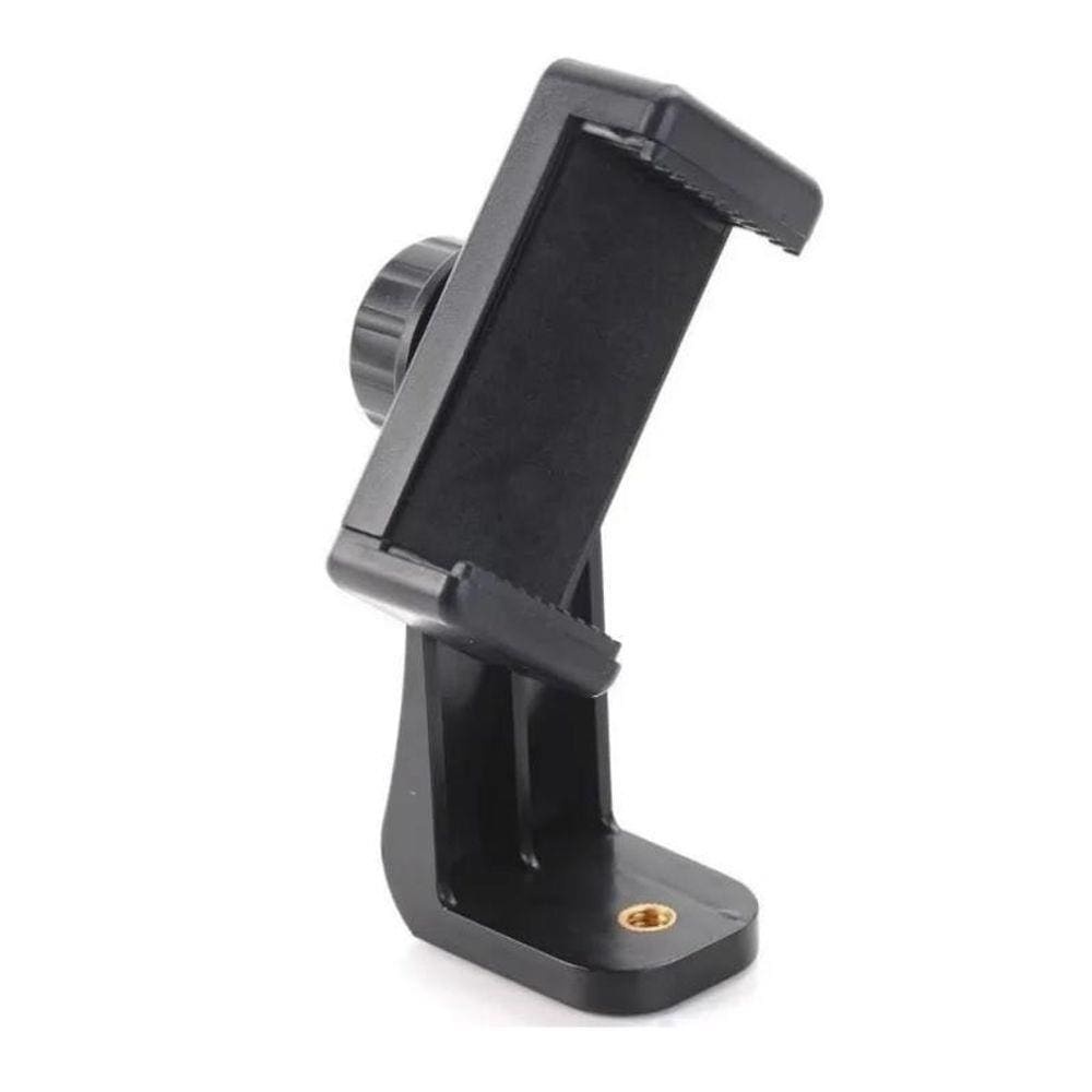 Suporte Garra Celular Giratório Vertical e Horizontal p/ Tripé Adaptador Gira