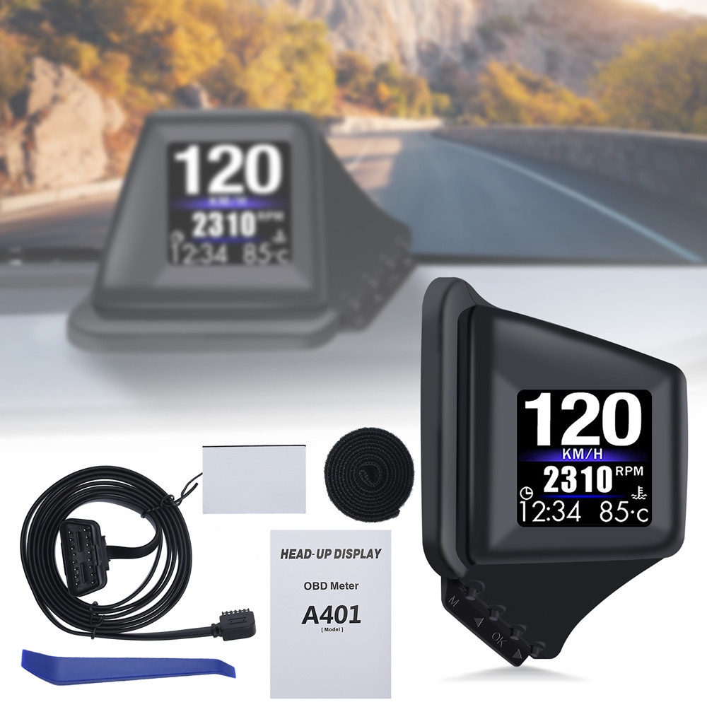 A401 Novo Visor OBD Meter OBD2 + GPS Medidor Digital De Velocidade