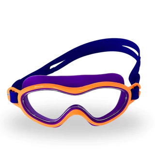 Óculos Silicone de Natação Infantil Roxo e Laranja Castela