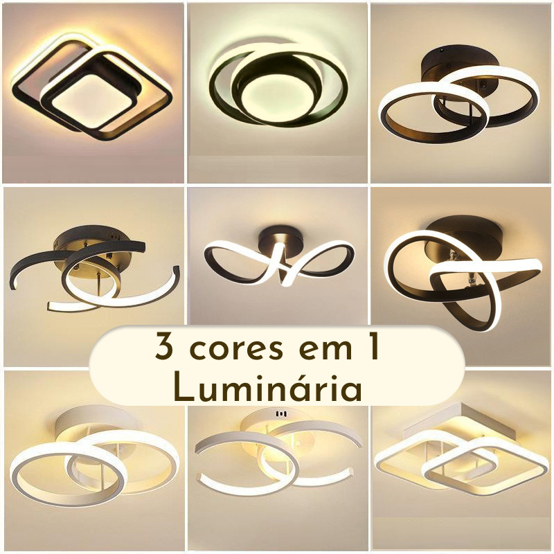 Luminária De Teto Plafon Led Moderna Lustre para Corredor Sala Quarto Cozinha