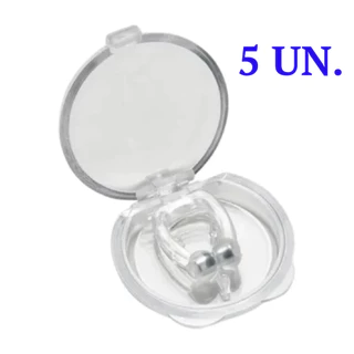 Kit 5 Dispositivos Anti Ronco - Clips Dilatadores Nasais Magnéticos para Melhorar o Sono e a Respiração em Oferta na Shopee