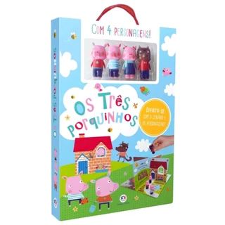 Livro Os Três Porquinhos Com cenário | Ajude os porquinhos a escaparem do terrível lobo mau | Ciranda Cultural em Oferta na Shopee