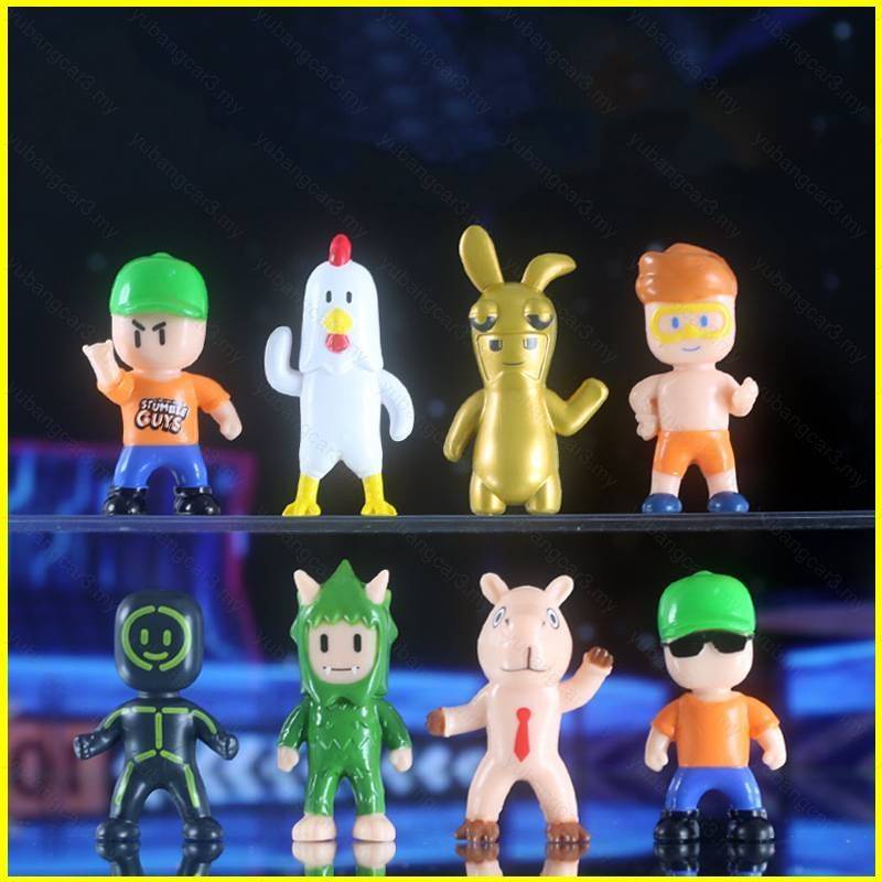 16pcs/set Stumble Guys Series Mini Action Figures Jogo