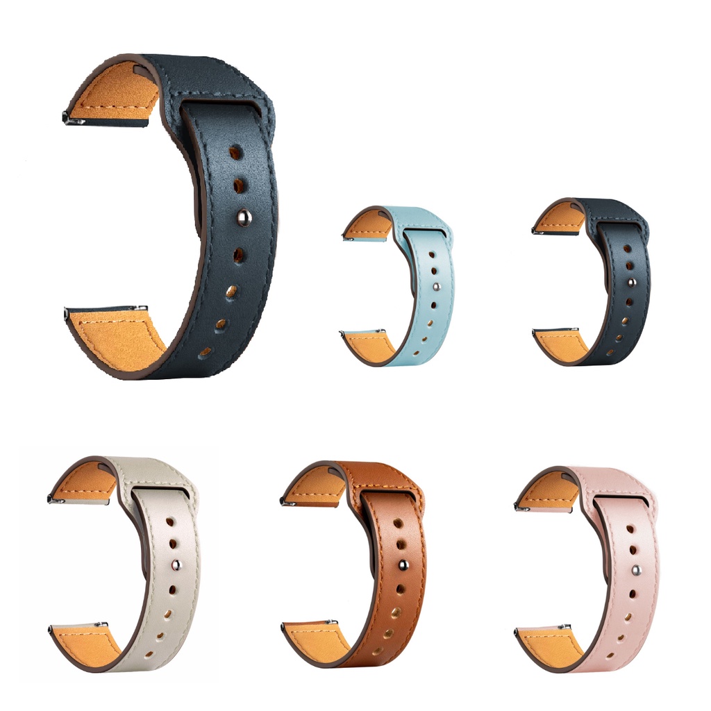 Pulseira 20mm de Couro para Smartwatch Amazfit Gts 4 4 Mini Bip 3 Bip 3 Pro