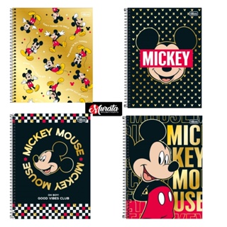 Caderno Espiral Capa Dura UNIVERSITARIO MICKEY 10 Matérias 160 Folhas - Tilibra