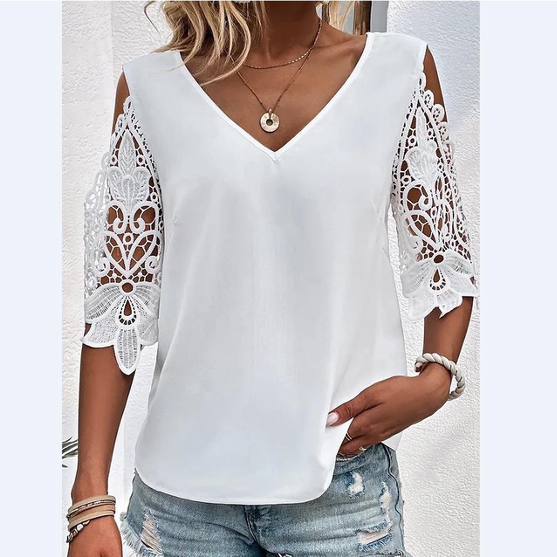 2023 Summer Sexy Offer T-shirt De Ombro Feminino Manga Comprida Moda Casual Loose  Tops Streetwear Blusas Novas