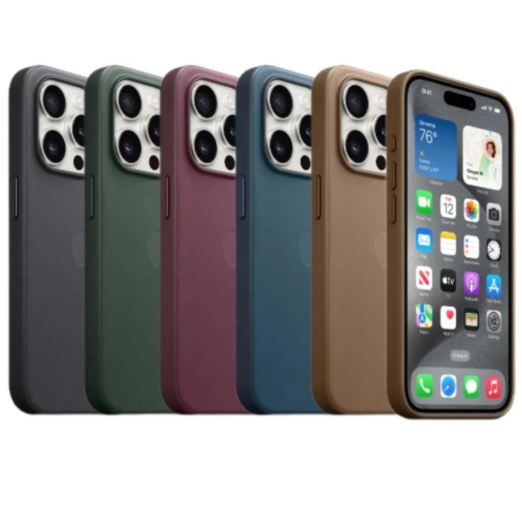 Capa Case de Couro Sintetico Slim Linha Premium Para iPhone 15 Pro Max - Lancamento