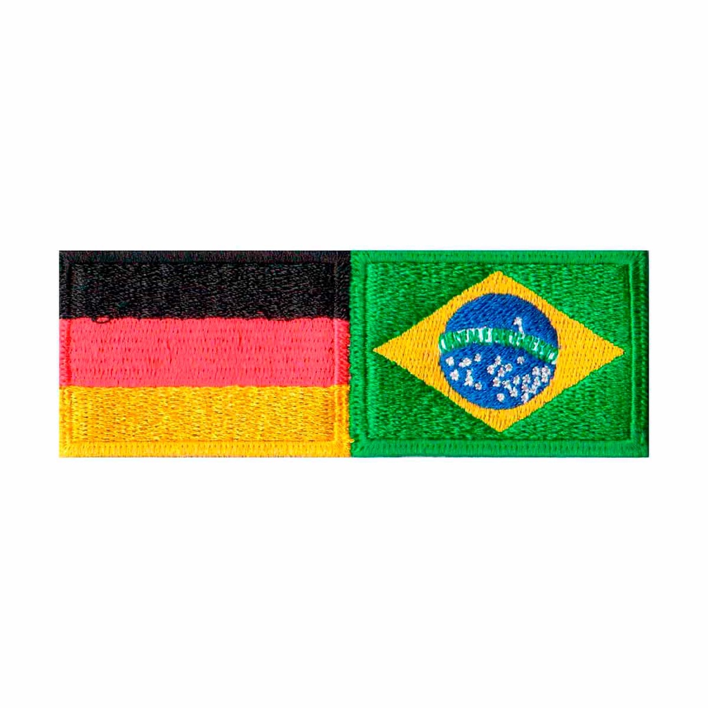 Patch Bordado Bandeira do Brasil Tremulando 5x7cm Cód.BDP75